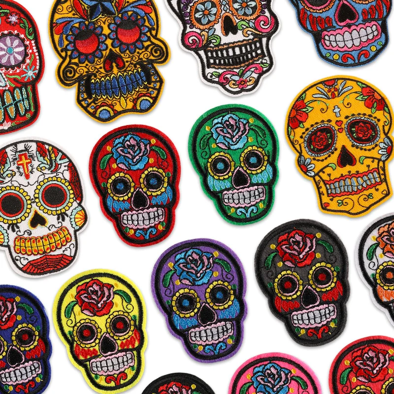 Streetwear Brand Stickers - Patch Rock Thermocollant Punk Teschio con