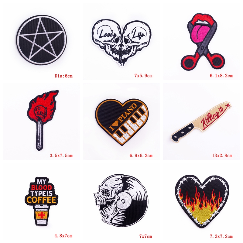 10 pz/lotto Rock Style ricamo  - Streetwear Brand Stickers recensione e prezzo