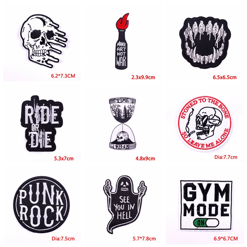 10 pz/lotto Rock Style ricamo  - Streetwear Brand Stickers recensione e prezzo