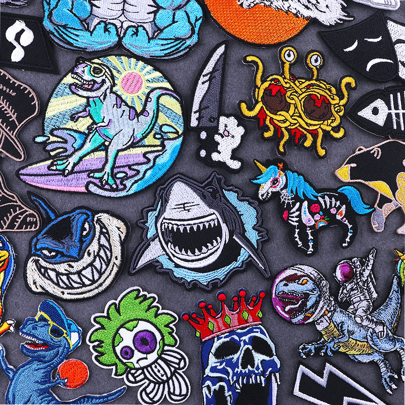 PUNK Animale Squalo Toppe fusi - Streetwear Brand Stickers recensione e prezzo