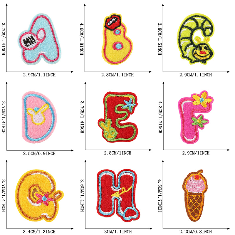 26 pz/set Sfuso Lettera Patch  - Streetwear Brand Stickers recensione e prezzo